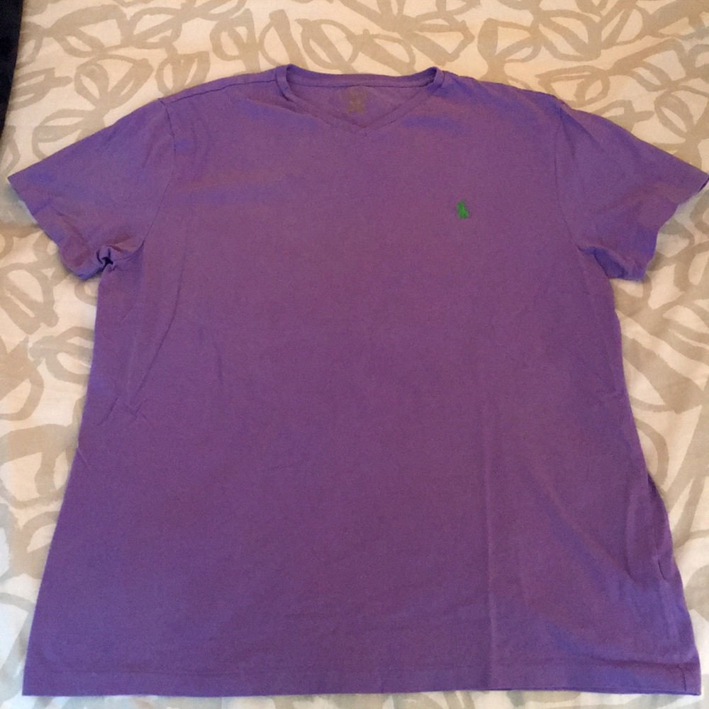 Purple Polo v neck tee
